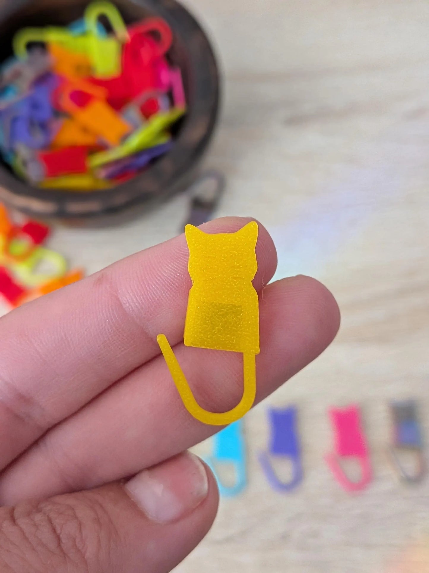 Cat Stitch Markers: 3d Printed Locking Design