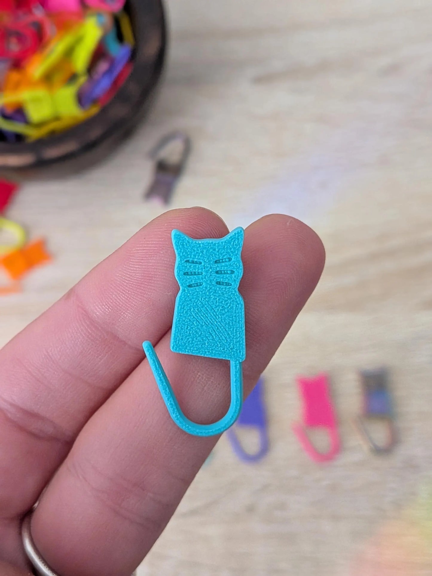 Cat Stitch Markers: 3d Printed Locking Design